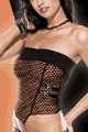 Large Fishnet and Mesh Buckle Top