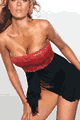 Fire Lace and Microfiber Babydoll with Thong