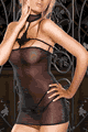 Lycra and Motif Chemise with G-string