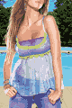 Sheer and Stretch Lace Babydoll with Thong