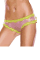 Sheer Stretch Lace Ruffled Back Panty