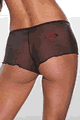 Sheer Lycra Booty Shorts with Lip Logo