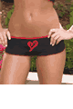 Microfiber Heart Shorts