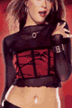 Flocked Mesh and Wet Look Bustier