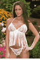 Lace and Fringe Halter Top with Thong