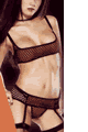 Large Fishnet and Mesh Top Garter Belt and Thong