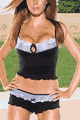 Stretch Lace and Microfibre Cami with Short