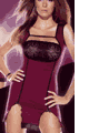 Microfibre and Stretch Lace Dress