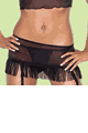 Sheer Lycra and Fringe Skirt with G-String
