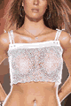 Spider Net and Lycra Lace Up Top