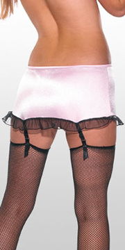 Lycra Skirt with Ruffle and Garters