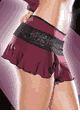 Microfibre and Stretch Lace Skirt