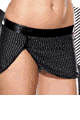 Pinstripe Microfibre Wet Look Skirt