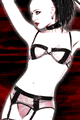 Sheer and Wet Look Bra Set