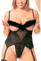 Underwire Cupless Corselette with Thong