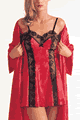 Lace and Jacquard Babydoll with G-String