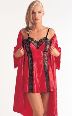Lace and Jacquard Babydoll with G-String