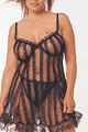 Underwire Brittiny Mesh Babydoll with G-String