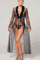 Sparkle Mesh Cover Up with G-String
