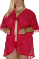 Assorted Print Chiffon Cover Up with G-String