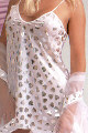 Lame Heart Foil Chemise with G-String
