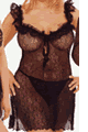 Fishnet and Lace Babydoll with G-String