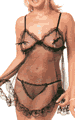 Dragon Fly Mesh Peek-A-Boo Babydoll with G-String