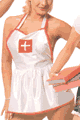 Nurse Apron with Thong and Head Piece