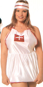 Nurse Apron with Thong and Head Piece