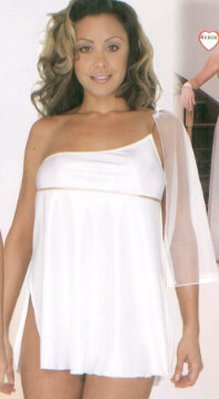 Polyester and Sheer Baby Doll with G-String