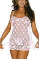 Heavenly Pink Floral Sheer Baby Doll and G-String
