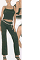 Jacqurard Spandex Mesh Top and Pants
