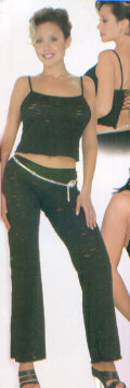Jacqurard Spandex Mesh Top and Pants