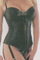 Faux Leather Bustier with G-String