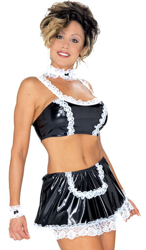 4pc PVC Maid Set