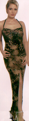 Jada Spandex Brushed in Foil Dress