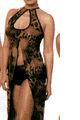 Jada Spandex Brushed in Foil Dress with Shorts