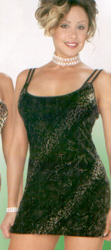 Printed Velour Double Strap Dress