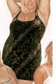 Printed Velour Double Strap Dress