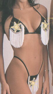 Flashing Lights Cowgirl Bra and Thong Set
