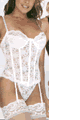 Embroidered Lace Bustier with G-String