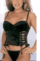 Lush Printed Velour Bustier with G-String
