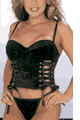 Lush Printed Velour Bustier with G-String