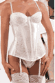 9-Bone Satin and Lace Bustier