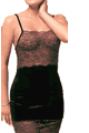 Stretch Lace and Velour Chemise