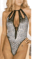 Bold Lycra Thong Teddy with Lace-Up Front
