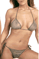 Metallic Mesh Bra Thong Set