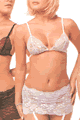 Sheer Lace Bra and G-String