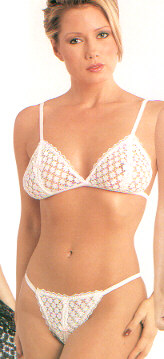 Peek-A-Boo Bra and Crotchless G-String