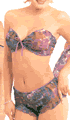 Stretch Lace Knot Top and Tang Shorts